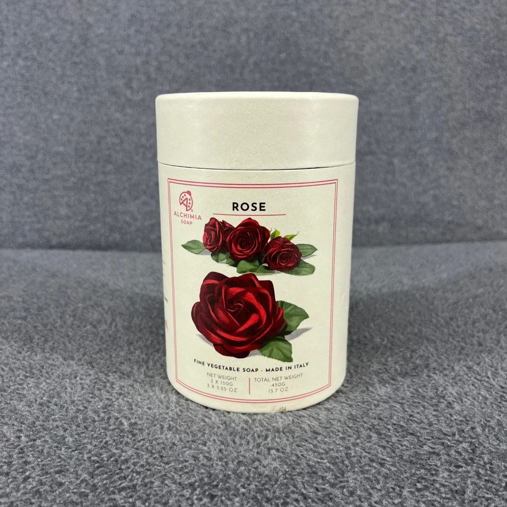 Alchimia Soap‎ Rose Fine Vegetable Soap Women 3x150g Pink Made in Italy Gift Set